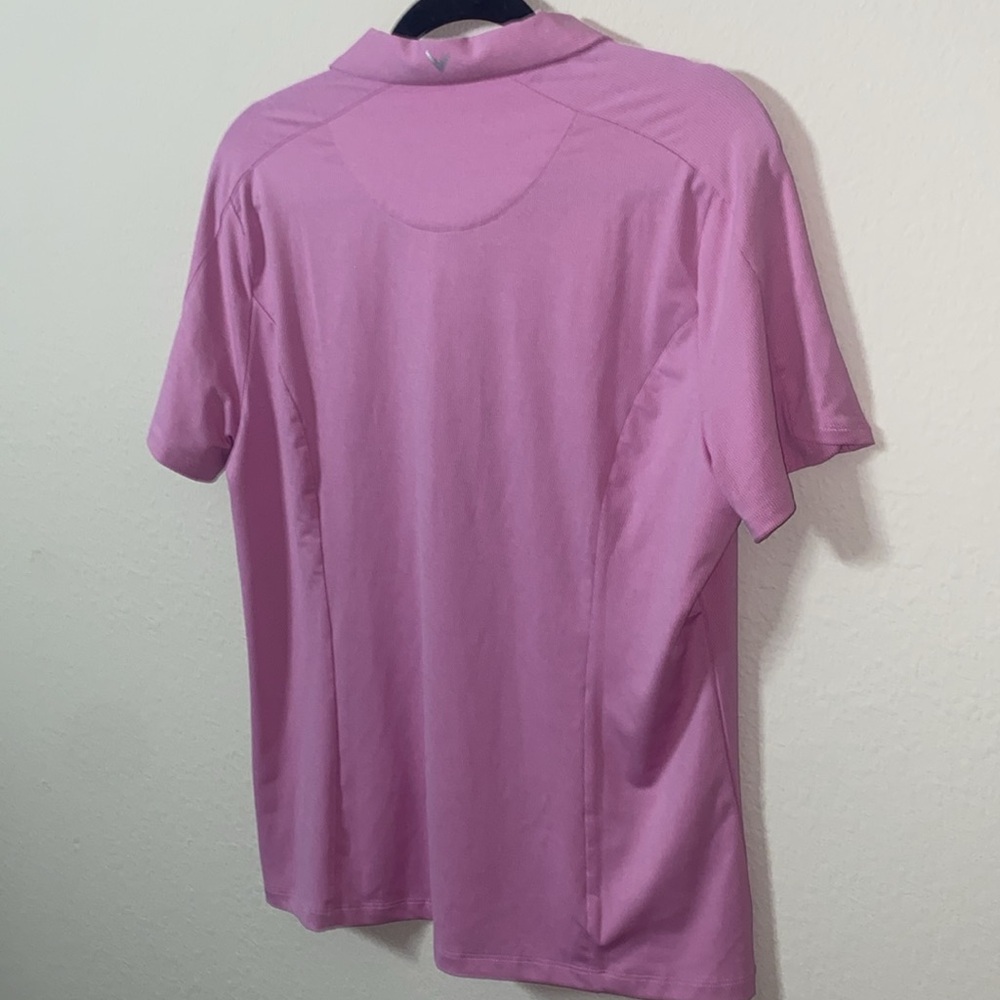 🛍️Mens Callaway Opti-Dri Pink quarter zip short sleeved polo! - Picture 8 of 8